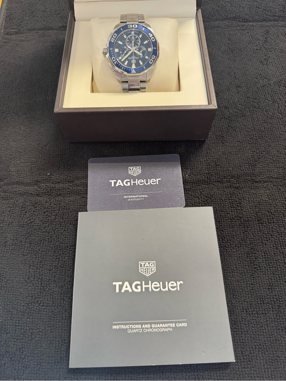 Tag Heuer Aquaracer Blue Dial Stainless Steel Chronograph
